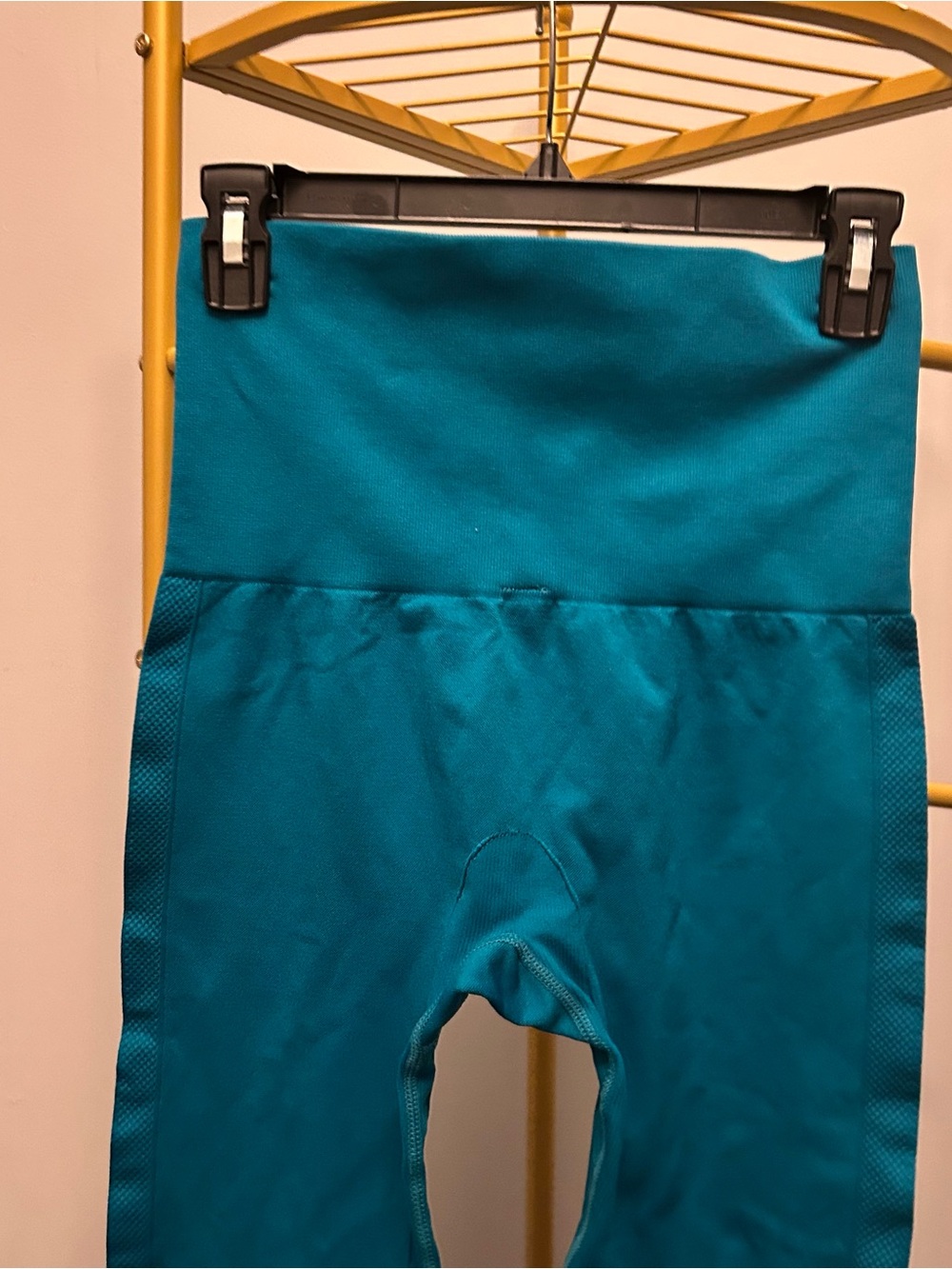 Homma Athleisure high waisted tummy control stretch leggings in teal size L - Picture 4 of 8